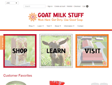 Tablet Screenshot of goatmilkstuff.com